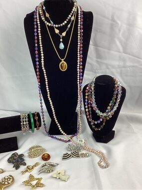 Vintage High End Estate Jewelry Bundle, 925, Murano, Genuine Pearls, & MORE